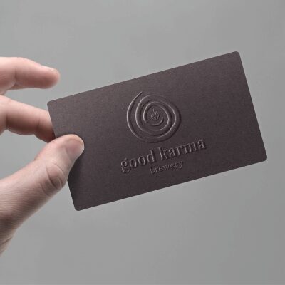 Embossed UV Business Cards